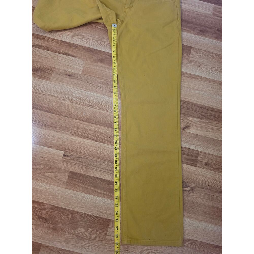 United Colors of Benetton Lola Regular Mustard Yellow Jeans Size 32x30 NWT - Picture 6 of 6